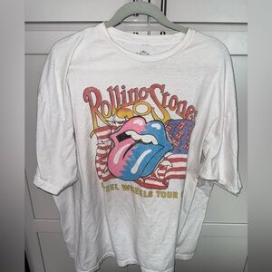 Rolling Stones Steel Wheels Tour Graphic Tee White Band Shirt | 3XL|🎸👖